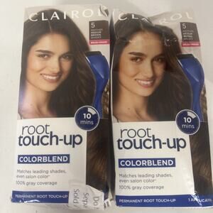 CLAIROL #5 MEDIUM BROWN Root Touch Up Permanent Hair Color COLORBLEND LOT OF 2